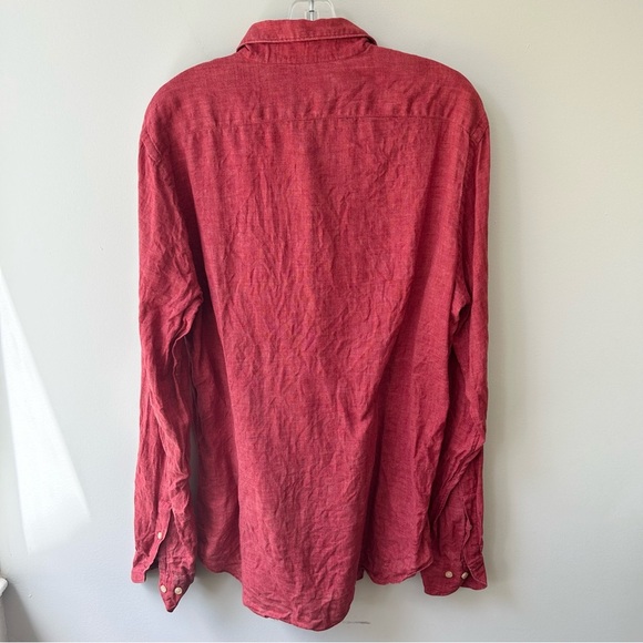 Saks Fifth Avenue men’s button down linen shirt - Picture 4 of 8
